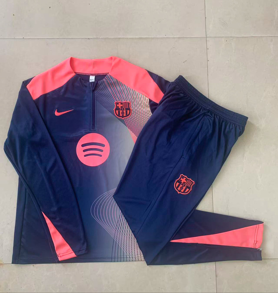25/26 FC Barcelona Blue and Pink Training Tracksuit