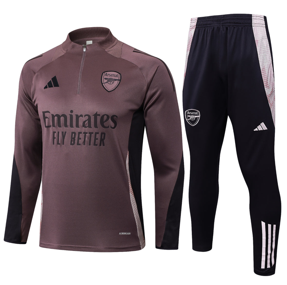 25/26 Arsenal Brown and Black Tracksuit