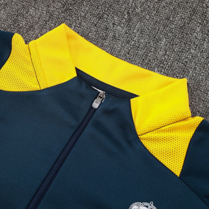 Real Madrid Dark Blue and Yellow Tracksuit