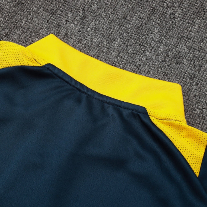 Real Madrid Dark Blue and Yellow Tracksuit