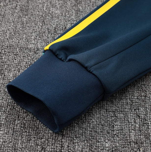 Real Madrid Dark Blue and Yellow Tracksuit