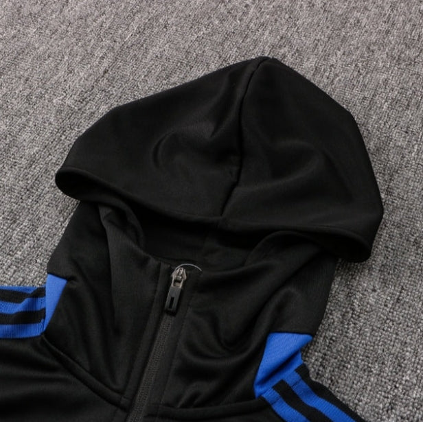 Real Madrid Black and Orange Tracksuit