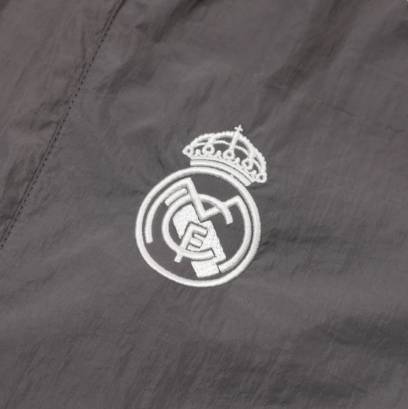Real Madrid Gray and White Tracksuit