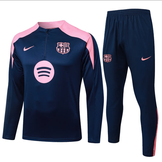 25/26 FC Barcelona Blue and Pink Tracksuit