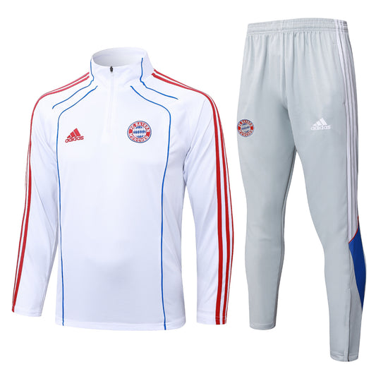 25/26 Bayern Munich White and Grey Tracksuit