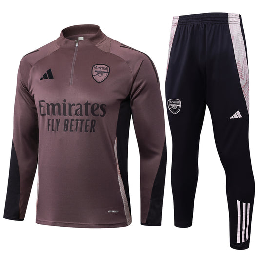 25/26 Arsenal Brown and Black Tracksuit