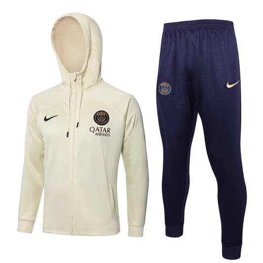 PSG Paris Saint Germain Beige and Dark Blue Tracksuit