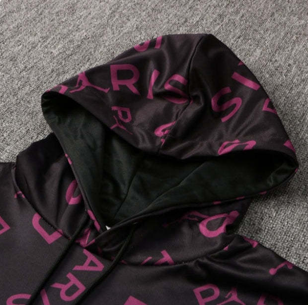 PSG Paris Saint Germain Black and Purple X Gold Tracksuit