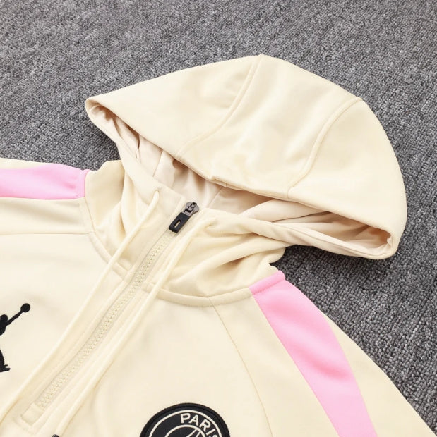 PSG Paris Saint Germain Beige and Black Tracksuit