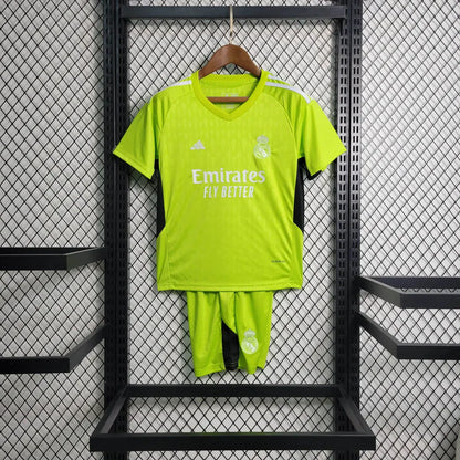 Real Madrid 23/24 Goalkeeper Green Jersey Kids Size