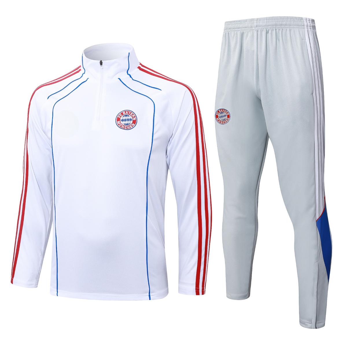 25/26 Bayern Munich White and Grey Tracksuit