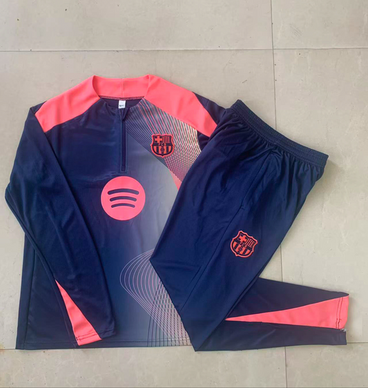 25/26 FC Barcelona Blue and Pink Training Tracksuit